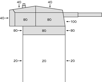 15 cm Turm